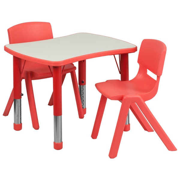 21.875W-x-26.625L-Rectangular-Red-Plastic-Height-Adjustable-Activity-Table-Set-with-2-Chairs-by-Flash-Furniture