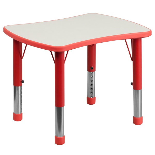 21.875W-x-26.625L-Rectangular-Red-Plastic-Height-Adjustable-Activity-Table-with-Grey-Top-by-Flash-Furniture