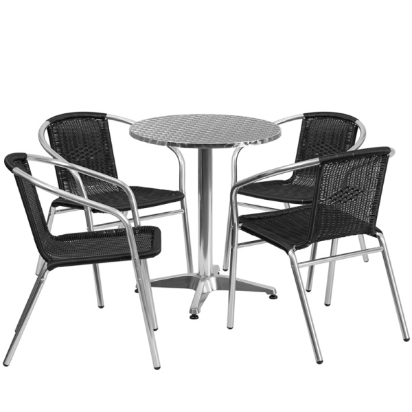 23.5-Round-Aluminum-Indoor-Outdoor-Table-Set-with-4-Black-Rattan-Chairs-by-Flash-Furniture