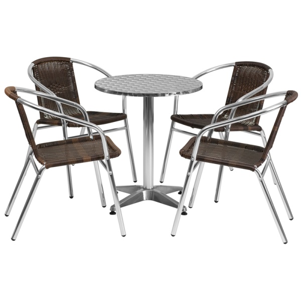 23.5-Round-Aluminum-Indoor-Outdoor-Table-Set-with-4-Dark-Brown-Rattan-Chairs-by-Flash-Furniture