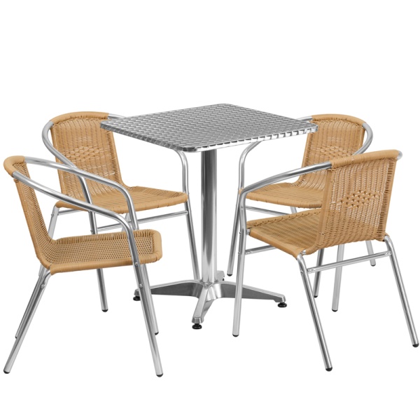 23.5-Square-Aluminum-Indoor-Outdoor-Table-Set-with-4-Beige-Rattan-Chairs-by-Flash-Furniture