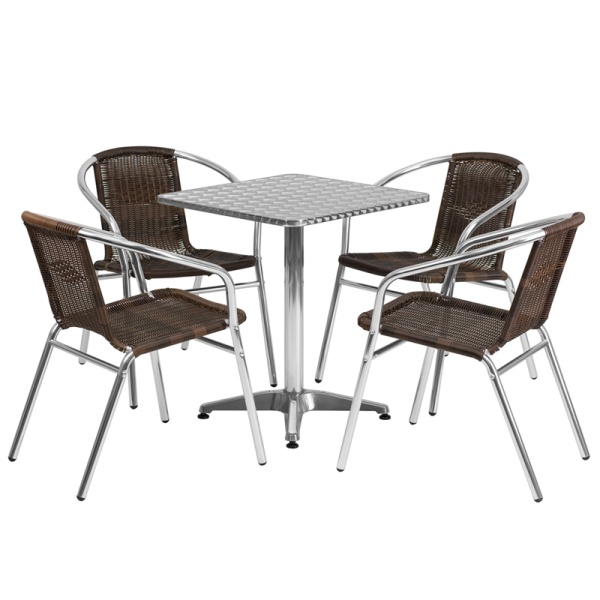 23.5-Square-Aluminum-Indoor-Outdoor-Table-Set-with-4-Dark-Brown-Rattan-Chairs-by-Flash-Furniture