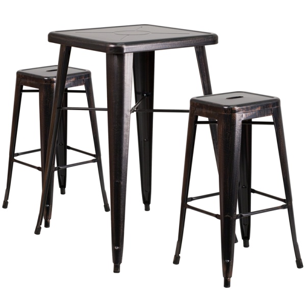 23.75-Square-Black-Antique-Gold-Metal-Indoor-Outdoor-Bar-Table-Set-with-2-Square-Seat-Backless-Stools-by-Flash-Furniture