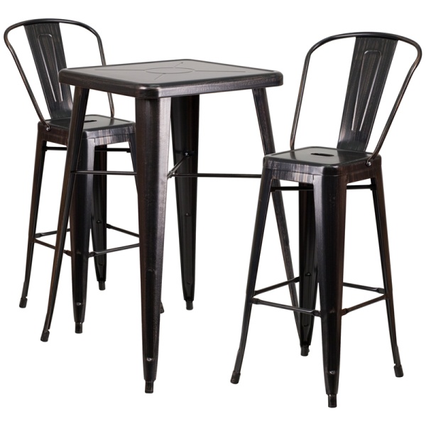 23.75-Square-Black-Antique-Gold-Metal-Indoor-Outdoor-Bar-Table-Set-with-2-Stools-with-Backs-by-Flash-Furniture