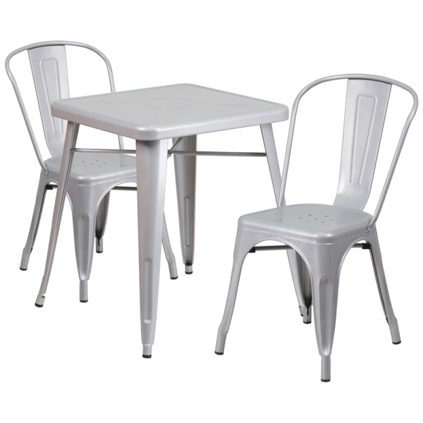 23.75-Square-Silver-Metal-Indoor-Outdoor-Table-Set-with-2-Stack-Chairs-by-Flash-Furniture
