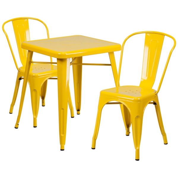 23.75-Square-Yellow-Metal-Indoor-Outdoor-Table-Set-with-2-Stack-Chairs-by-Flash-Furniture