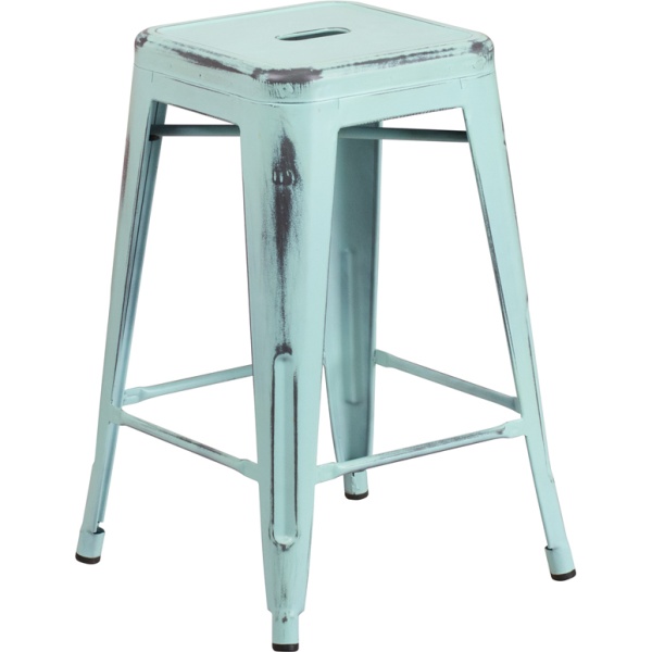 24-High-Backless-Distressed-Green-Blue-Metal-Indoor-Outdoor-Counter-Height-Stool-by-Flash-Furniture