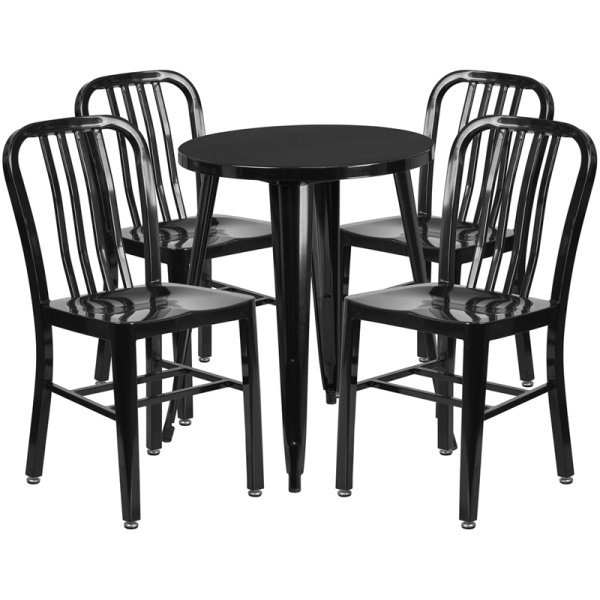 24-Round-Black-Metal-Indoor-Outdoor-Table-Set-with-4-Vertical-Slat-Back-Chairs-by-Flash-Furniture