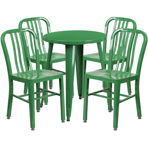 24-Round-Green-Metal-Indoor-Outdoor-Table-Set-with-4-Vertical-Slat-Back-Chairs-by-Flash-Furniture