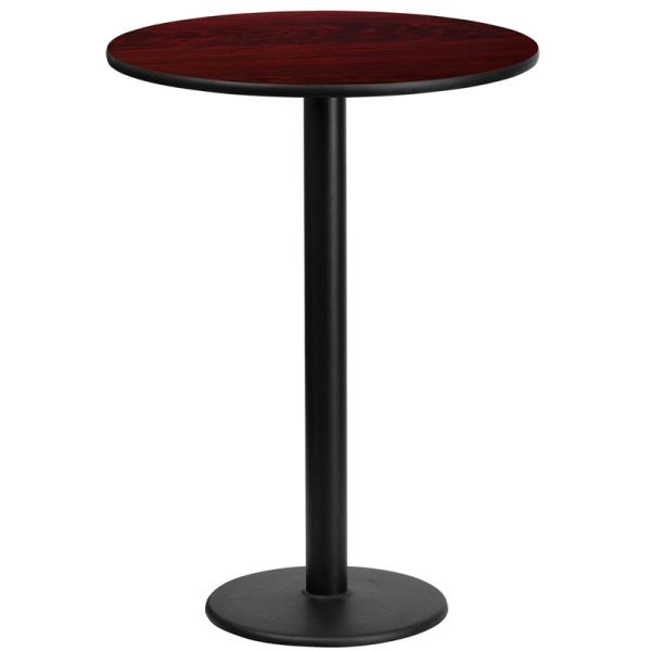 24-Round-Mahogany-Laminate-Table-Top-with-18-Round-Bar-Height-Table-Base-by-Flash-Furniture