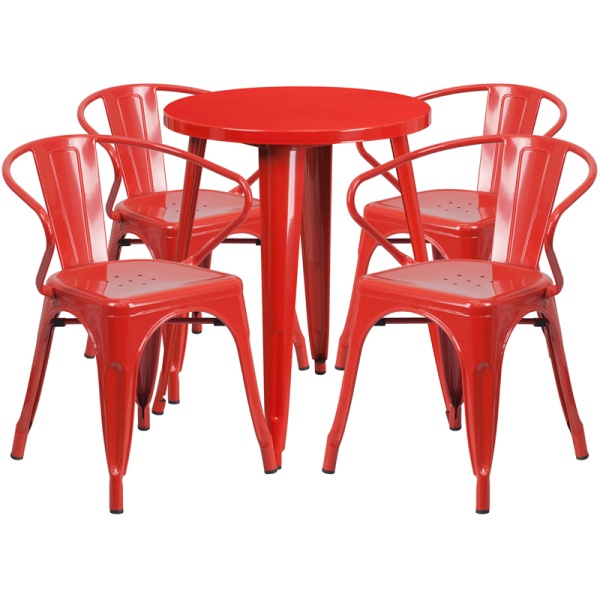 24-Round-Red-Metal-Indoor-Outdoor-Table-Set-with-4-Arm-Chairs-by-Flash-Furniture