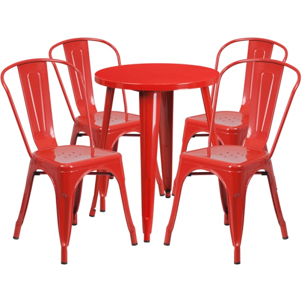24-Round-Red-Metal-Indoor-Outdoor-Table-Set-with-4-Cafe-Chairs-by-Flash-Furniture