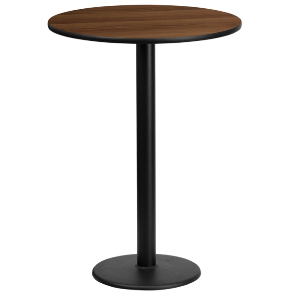 24-Round-Walnut-Laminate-Table-Top-with-18-Round-Bar-Height-Table-Base-by-Flash-Furniture