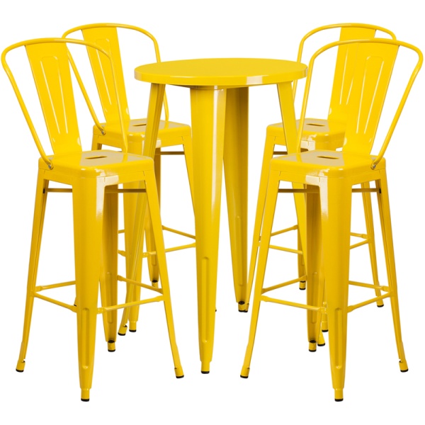 24-Round-Yellow-Metal-Indoor-Outdoor-Bar-Table-Set-with-4-Cafe-Stools-by-Flash-Furniture