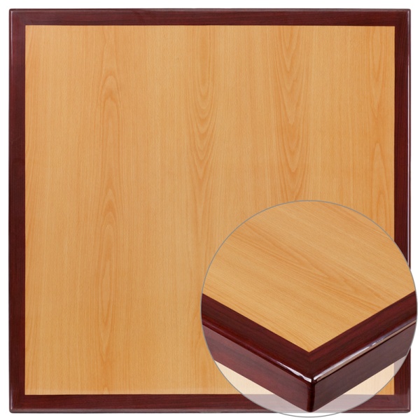 24-Square-2-Tone-High-Gloss-Cherry-Mahogany-Resin-Table-Top-with-2-Thick-Drop-Lip-by-Flash-Furniture