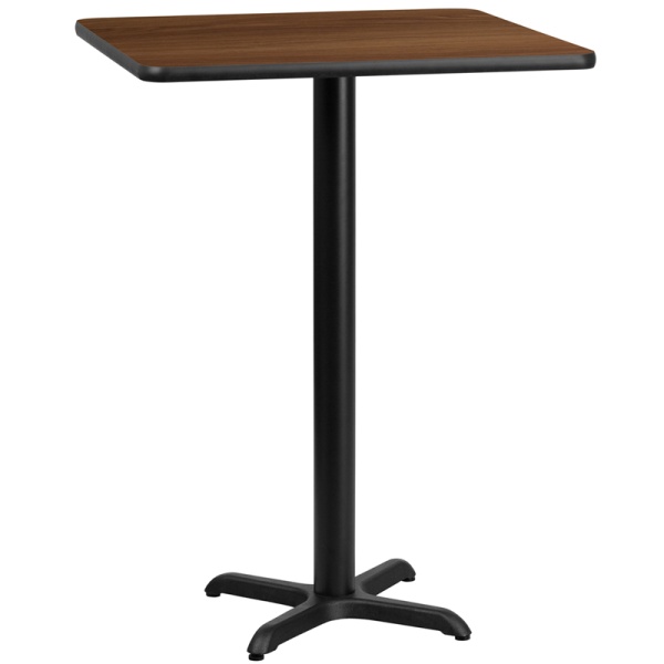 24-Square-Walnut-Laminate-Table-Top-with-22-x-22-Bar-Height-Table-Base-by-Flash-Furniture