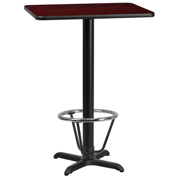 24-x-30-Rectangular-Mahogany-Laminate-Table-Top-with-22-x-22-Bar-Height-Table-Base-and-Foot-Ring-by-Flash-Furniture