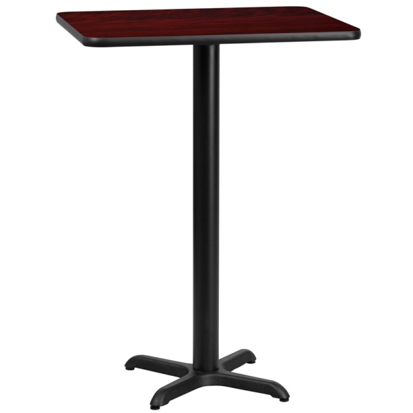 24-x-30-Rectangular-Mahogany-Laminate-Table-Top-with-22-x-22-Bar-Height-Table-Base-by-Flash-Furniture