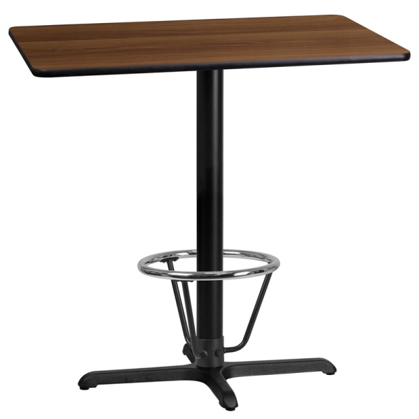 24-x-42-Rectangular-Walnut-Laminate-Table-Top-with-22-x-30-Bar-Height-Table-Base-and-Foot-Ring-by-Flash-Furniture