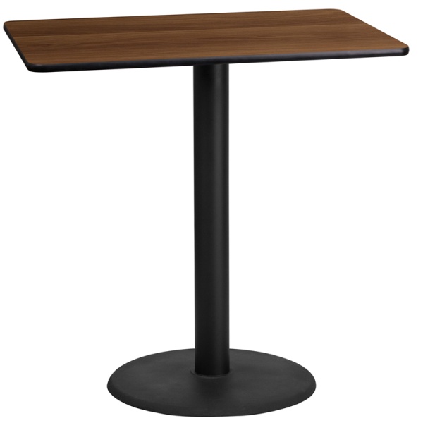 24-x-42-Rectangular-Walnut-Laminate-Table-Top-with-24-Round-Bar-Height-Table-Base-by-Flash-Furniture