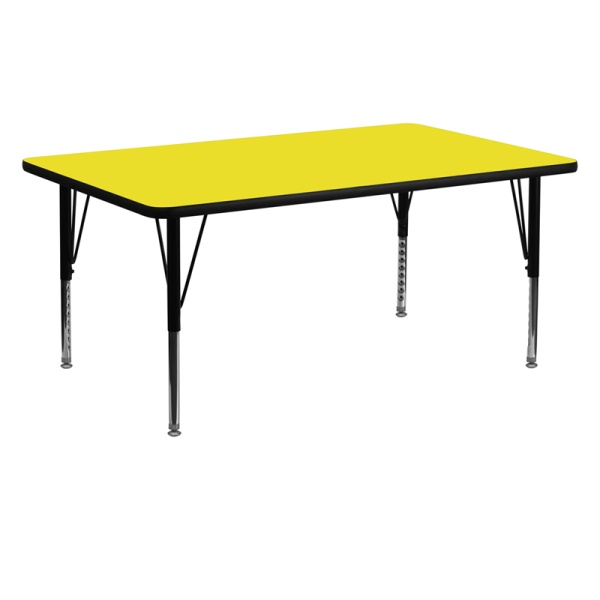 24W-x-60L-Rectangular-Yellow-HP-Laminate-Activity-Table-Height-Adjustable-Short-Legs-by-Flash-Furniture