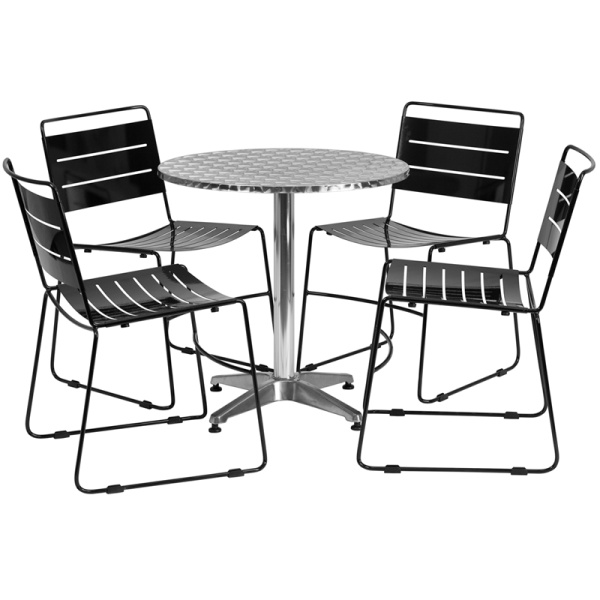 27.5-Round-Aluminum-Indoor-Outdoor-Table-Set-with-4-Black-Metal-Stack-Chairs-by-Flash-Furniture