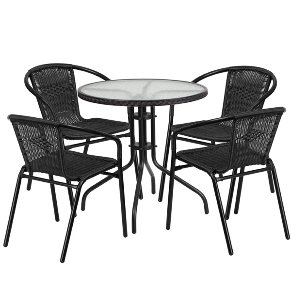 28-Round-Glass-Metal-Table-with-Black-Rattan-Edging-and-4-Black-Rattan-Stack-Chairs-by-Flash-Furniture