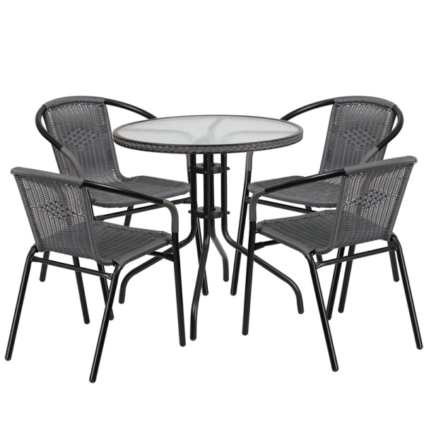 28-Round-Glass-Metal-Table-with-Gray-Rattan-Edging-and-4-Gray-Rattan-Stack-Chairs-by-Flash-Furniture