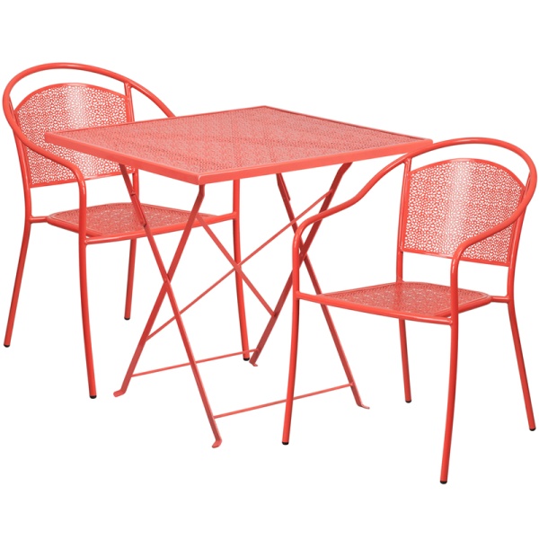 28-Square-Coral-Indoor-Outdoor-Steel-Folding-Patio-Table-Set-with-2-Round-Back-Chairs-by-Flash-Furniture