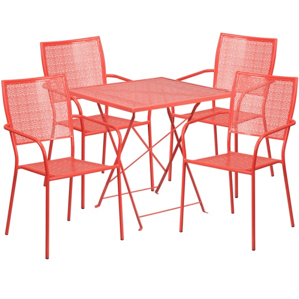 28-Square-Coral-Indoor-Outdoor-Steel-Folding-Patio-Table-Set-with-4-Square-Back-Chairs-by-Flash-Furniture