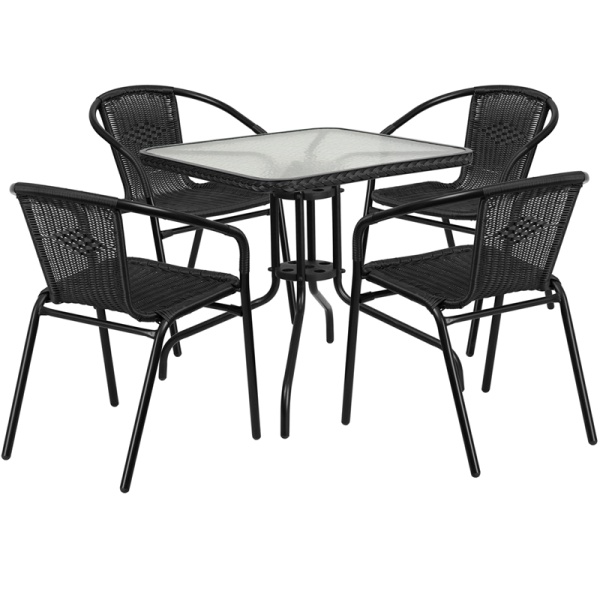 28-Square-Glass-Metal-Table-with-Black-Rattan-Edging-and-4-Black-Rattan-Stack-Chairs-by-Flash-Furniture