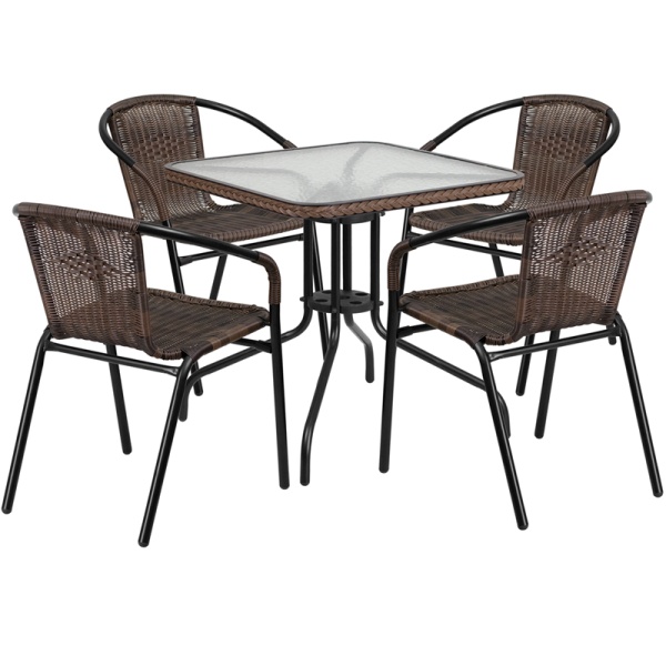 28-Square-Glass-Metal-Table-with-Dark-Brown-Rattan-Edging-and-4-Dark-Brown-Rattan-Stack-Chairs-by-Flash-Furniture