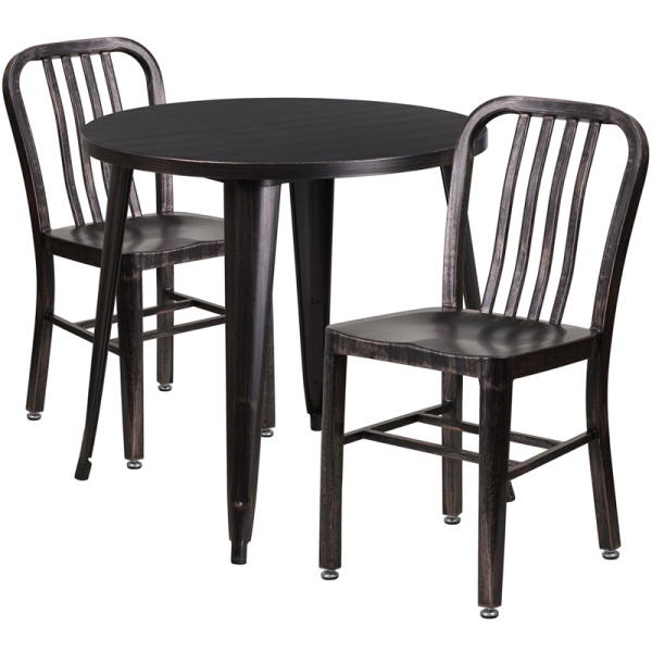 30-Round-Black-Antique-Gold-Metal-Indoor-Outdoor-Table-Set-with-2-Vertical-Slat-Back-Chairs-by-Flash-Furniture