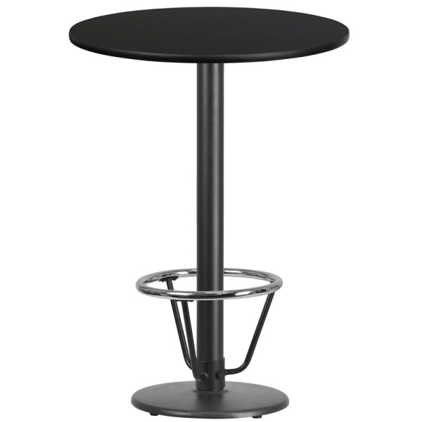 30-Round-Black-Laminate-Table-Top-with-18-Round-Bar-Height-Table-Base-and-Foot-Ring-by-Flash-Furniture