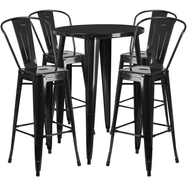30-Round-Black-Metal-Indoor-Outdoor-Bar-Table-Set-with-4-Cafe-Stools-by-Flash-Furniture
