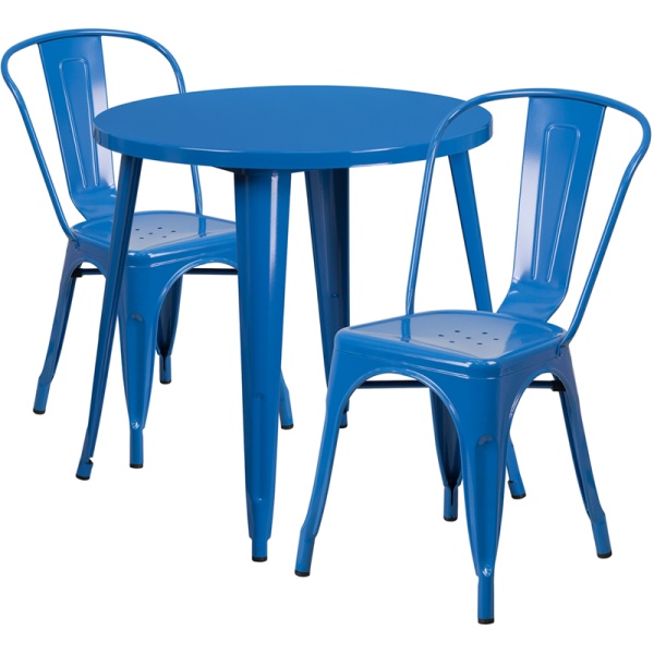 30-Round-Blue-Metal-Indoor-Outdoor-Table-Set-with-2-Cafe-Chairs-by-Flash-Furniture