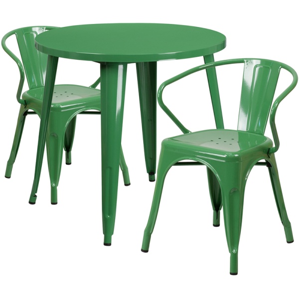 30-Round-Green-Metal-Indoor-Outdoor-Table-Set-with-2-Arm-Chairs-by-Flash-Furniture