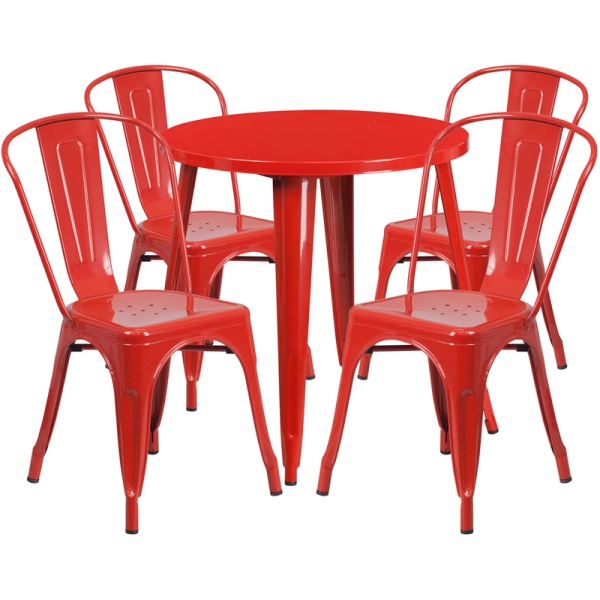 30-Round-Red-Metal-Indoor-Outdoor-Table-Set-with-4-Cafe-Chairs-by-Flash-Furniture
