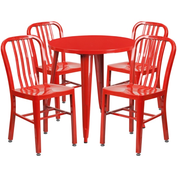 30-Round-Red-Metal-Indoor-Outdoor-Table-Set-with-4-Vertical-Slat-Back-Chairs-by-Flash-Furniture
