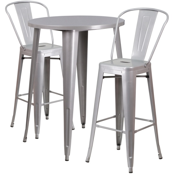 30-Round-Silver-Metal-Indoor-Outdoor-Bar-Table-Set-with-2-Cafe-Stools-by-Flash-Furniture