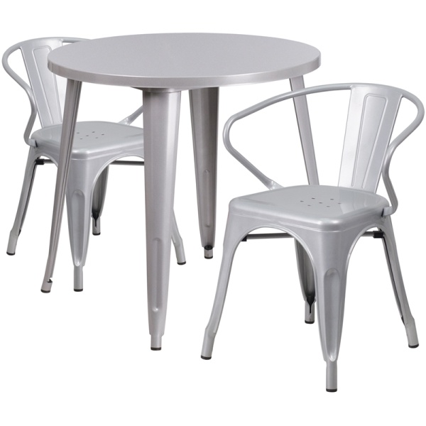 30-Round-Silver-Metal-Indoor-Outdoor-Table-Set-with-2-Arm-Chairs-by-Flash-Furniture