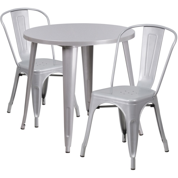 30-Round-Silver-Metal-Indoor-Outdoor-Table-Set-with-2-Cafe-Chairs-by-Flash-Furniture