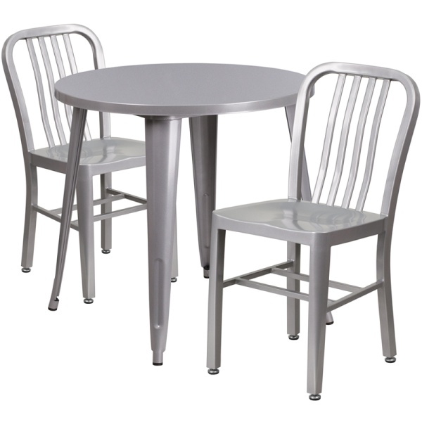 30-Round-Silver-Metal-Indoor-Outdoor-Table-Set-with-2-Vertical-Slat-Back-Chairs-by-Flash-Furniture