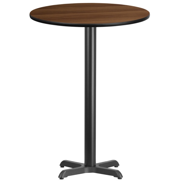 30-Round-Walnut-Laminate-Table-Top-with-22-x-22-Bar-Height-Table-Base-by-Flash-Furniture
