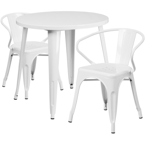 30-Round-White-Metal-Indoor-Outdoor-Table-Set-with-2-Arm-Chairs-by-Flash-Furniture