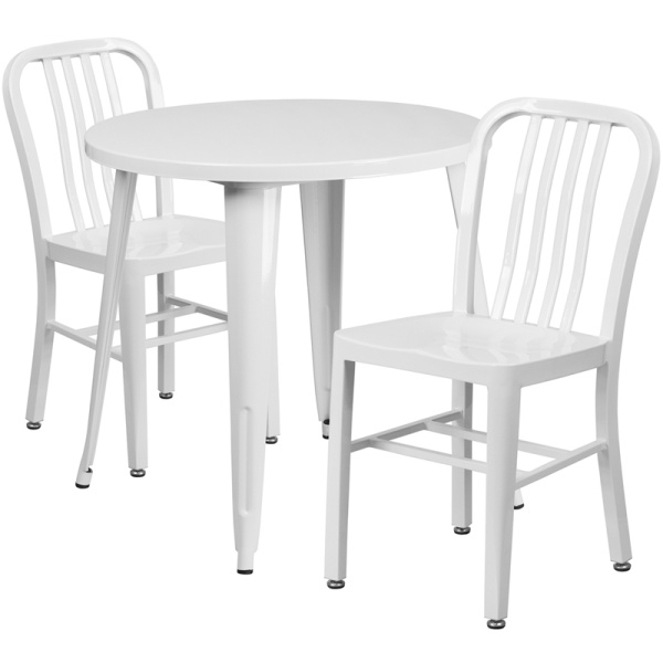 30-Round-White-Metal-Indoor-Outdoor-Table-Set-with-2-Vertical-Slat-Back-Chairs-by-Flash-Furniture