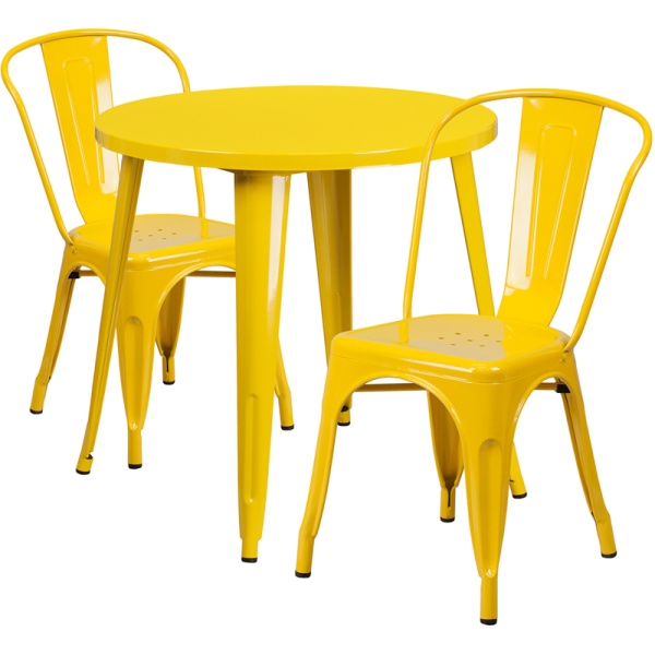 30-Round-Yellow-Metal-Indoor-Outdoor-Table-Set-with-2-Cafe-Chairs-by-Flash-Furniture