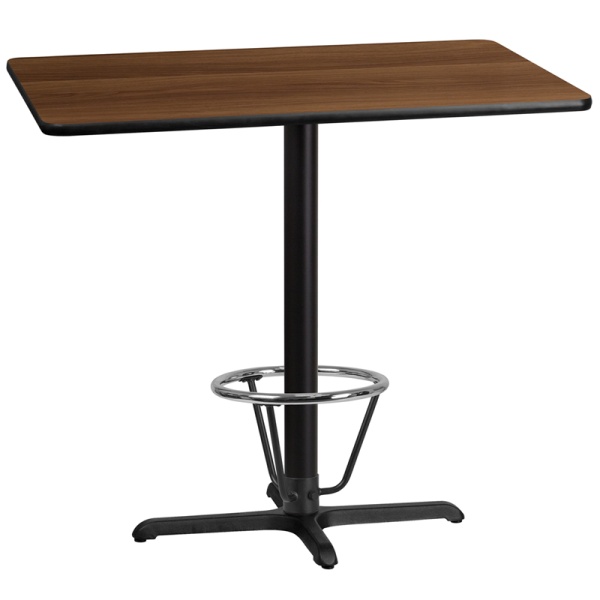 30-x-45-Rectangular-Walnut-Laminate-Table-Top-with-22-x-30-Bar-Height-Table-Base-and-Foot-Ring-by-Flash-Furniture