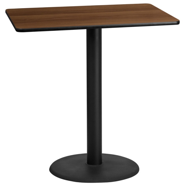 30-x-45-Rectangular-Walnut-Laminate-Table-Top-with-24-Round-Bar-Height-Table-Base-by-Flash-Furniture