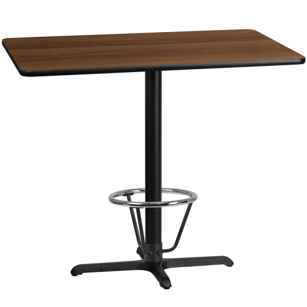 30-x-48-Rectangular-Walnut-Laminate-Table-Top-with-22-x-30-Bar-Height-Table-Base-and-Foot-Ring-by-Flash-Furniture